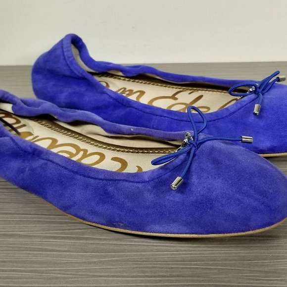 Sam Edelman Felicia Flat, Blue Suede, Womens Size 6 M - Picture 3 of 7